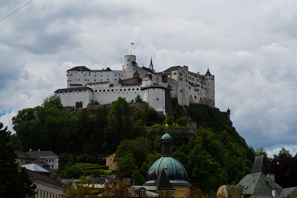 Forteresse Hohensalzburg - Premier aperçu en plan un peu plus serré.