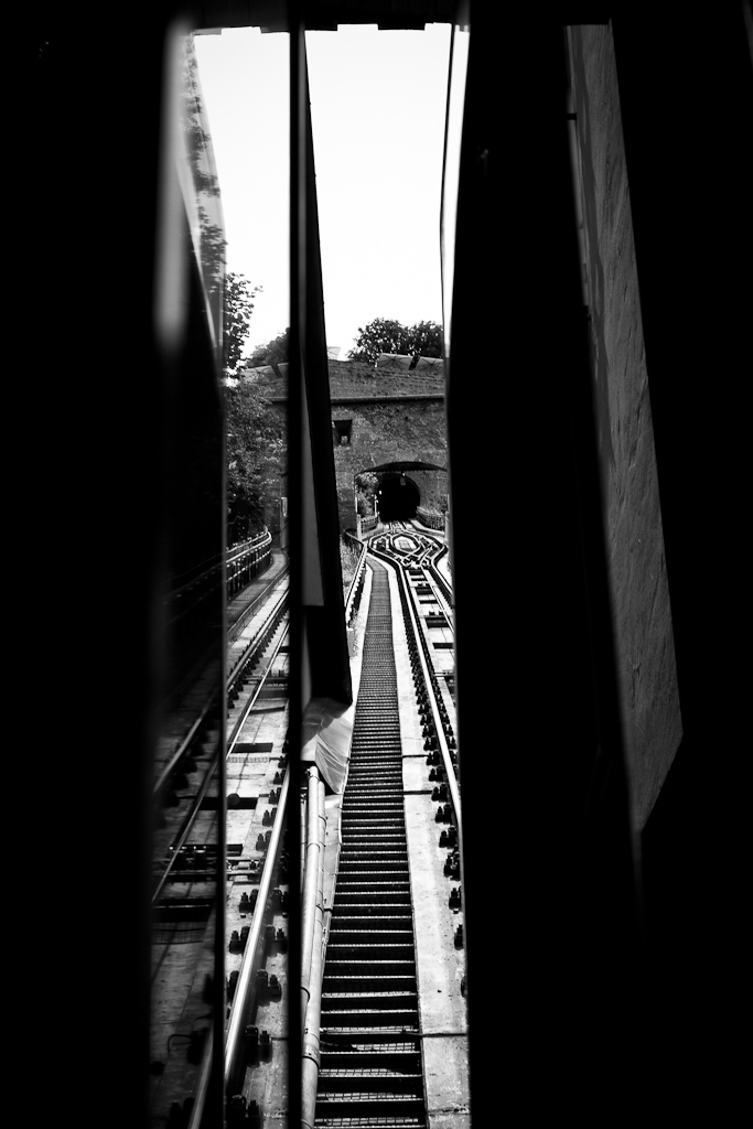 Le funiculaire. - Pour accéder plus rapidement à la forteresse.. ça monte ! ça monte !