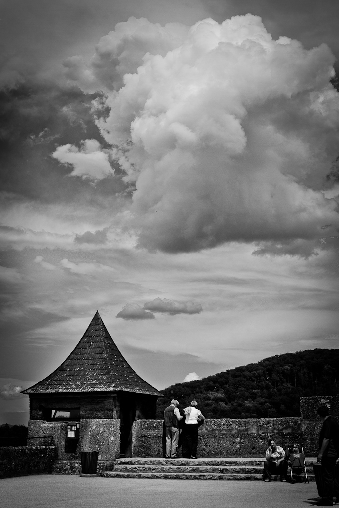 Forteresse Hohensalzburg - Il faisait chaud et orageux. Quelques nuages menaçants n'ont fait que passer.