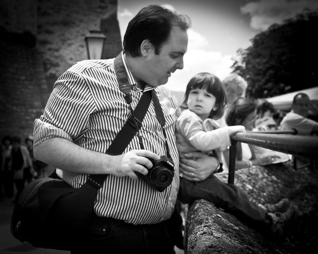 la fille à son papa.