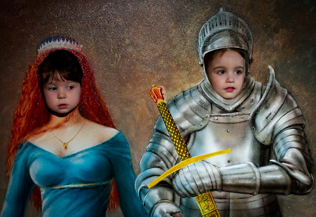 La princesse et son chevalier.